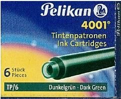 Pelikan Naboje krotkie TP/6 ciemnozielone 191522 (4012700300089)