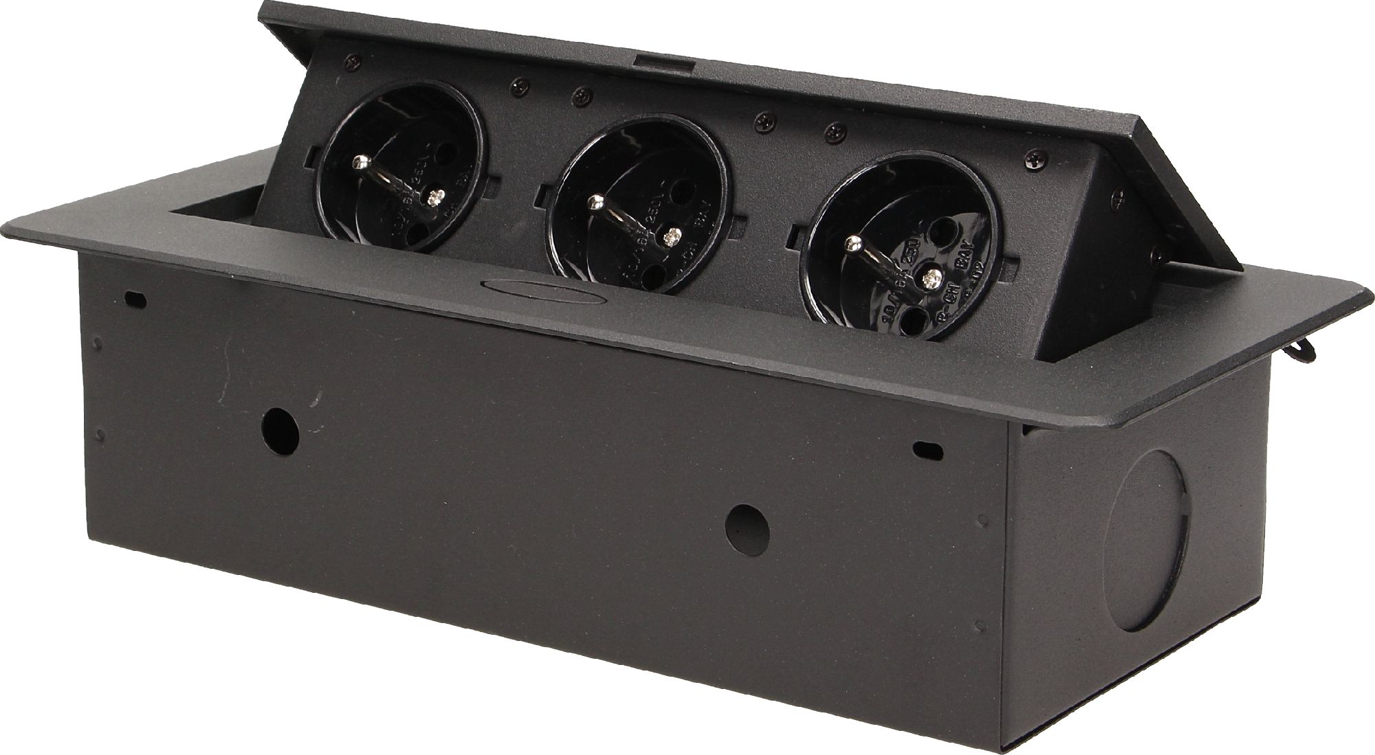 Orno Gniazda wpuszczane w blat 3x230V Black (OR-AE-1336/B) elektrības pagarinātājs