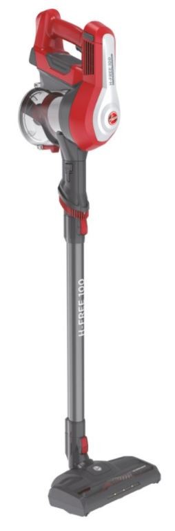 Hoover Vacuum cleaner HF122RH 011 Handstick 2in1, 12 W, 22 V, Silver/Red, 40 min, Cordless 8016361994676 Putekļu sūcējs