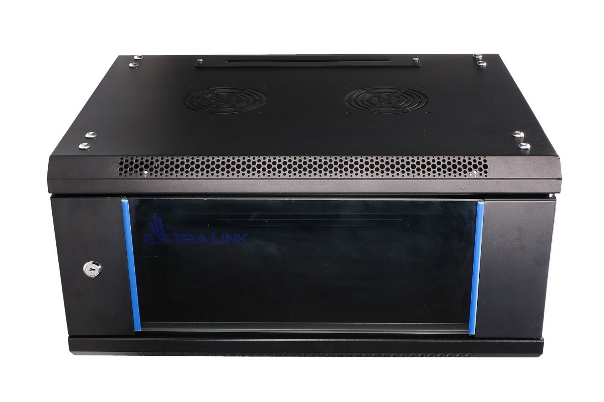 Extralink 4U 600x450 Black | Rackmount cabinet | wall mounted