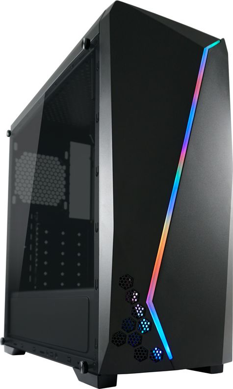 LC-Power Case Midi LC-Power 700B Hexagon Gaming RGB 2xUSB3.0, Black, ATX, 1xUSB2.0 Datora korpuss