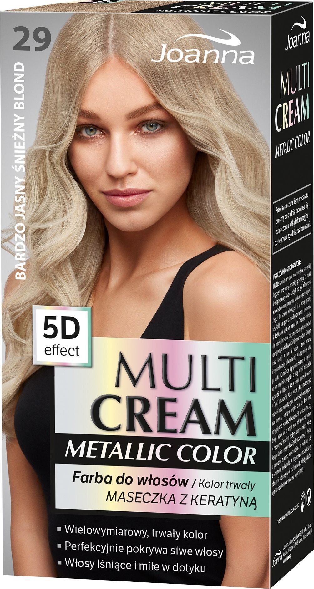 Joanna Multi Cream Metallic Color 5D Effect 29 bardzo jasny sniezny blond 5901018019037 (5901018019037)