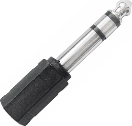 Adapter AV LechPol Jack 6.3mm - Jack 3.5mm black (ZLA0285)