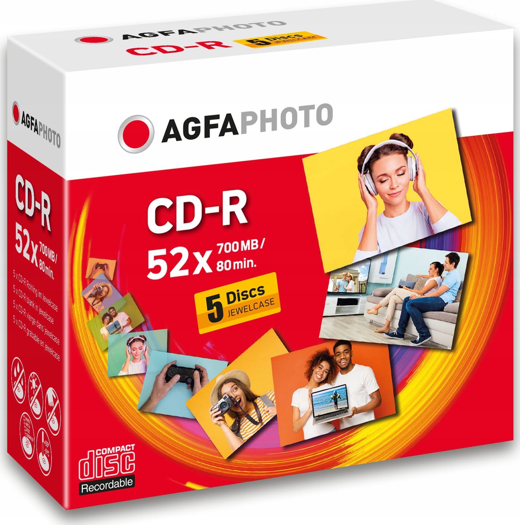 1x5 AgfaPhoto CD-R / 700MB 52x Speed Jewel Case matricas