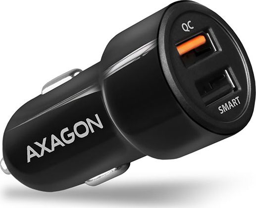 AXAGON PWC-QC5 car charger Smart 5V 2,4A + QC3.0, 30W, black portatīvo datoru lādētājs