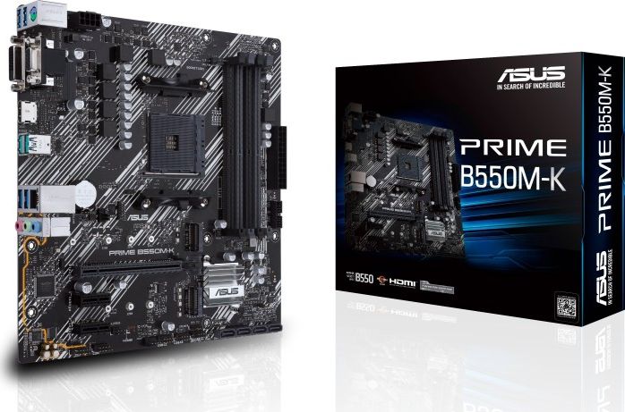ASUS PRIME B550M-K Socket AM4 micro ATX AMD B550 pamatplate, mātesplate