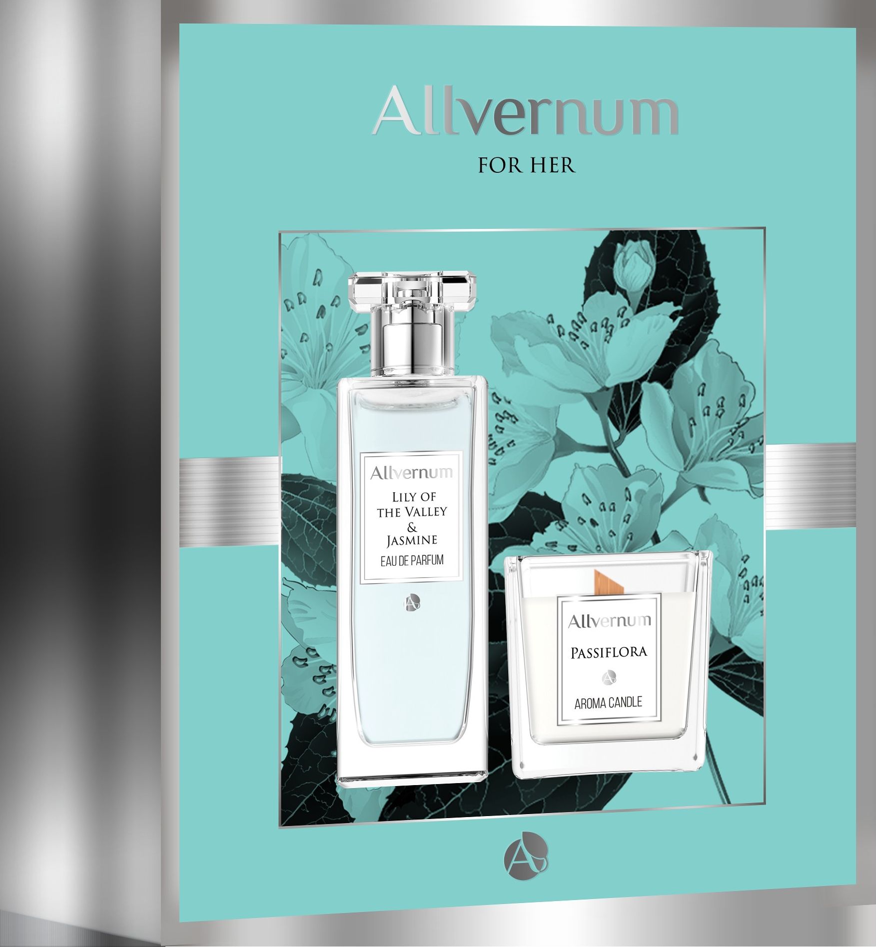 Allverne  Zestaw dla kobiet Edp Lilly&Jasmine 50ml+swieca Passiflora 100g 381948 (5901845531948)