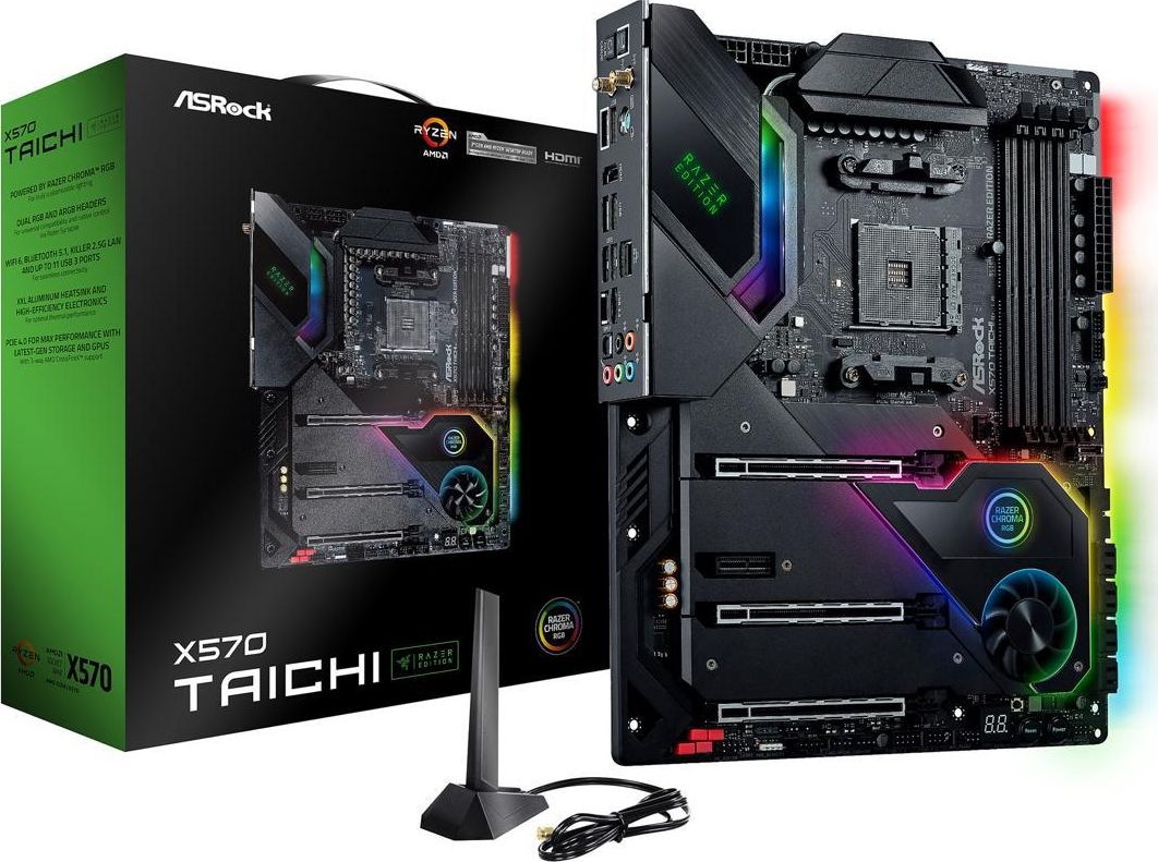 ASRock X570 Taichi - Razer Edition - Motherboard - ATX - Socket AM4 - AMD X570 4710483933066 pamatplate, mātesplate