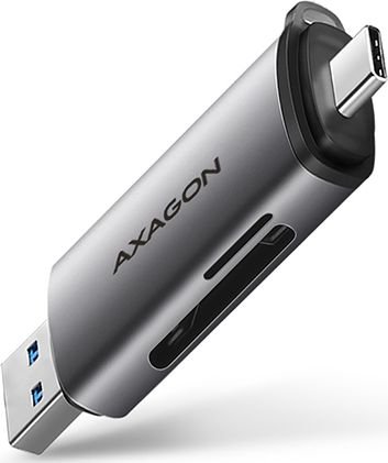 AXAGON CRE-SAC External USB 3.2 Gen1 Type-C+Type-A 2-slot SD/microSD karšu lasītājs