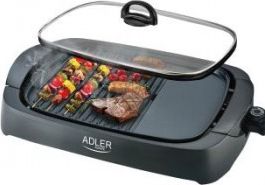 Adler Electric Grill AD 6610 Table, 3000 W, Black, Glass lid 5902934836982 Galda Grils