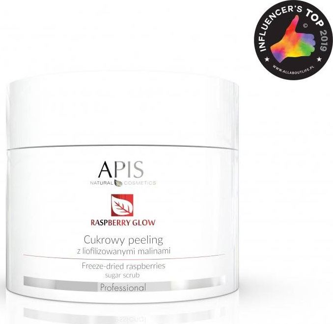 Apis Raspberry Glow Sugar Scrub cukrowy peeling z liofilizowanymi malinami 220g 5901810003272 (5901810003272)