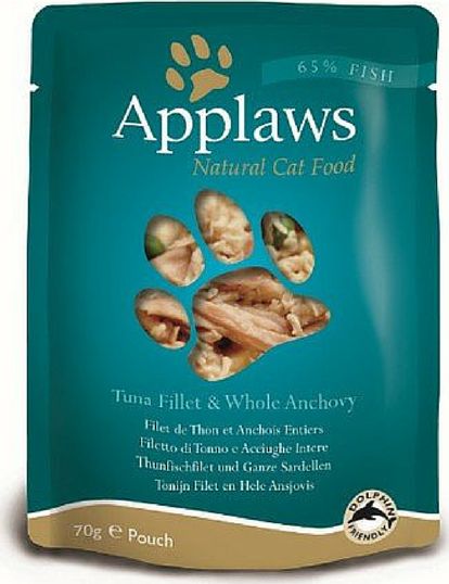 Applaws APPLAWS KOT sasz.70g TUNCZYK ANCHOIS WODOROSTY /12 8006ML-A (5060122491921) kaķu barība