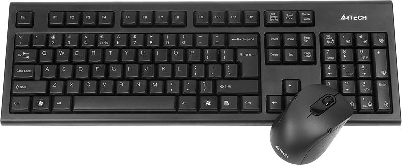 A4Tech 7100N desktop keyboard RF Wireless QWERTY English Black klaviatūra