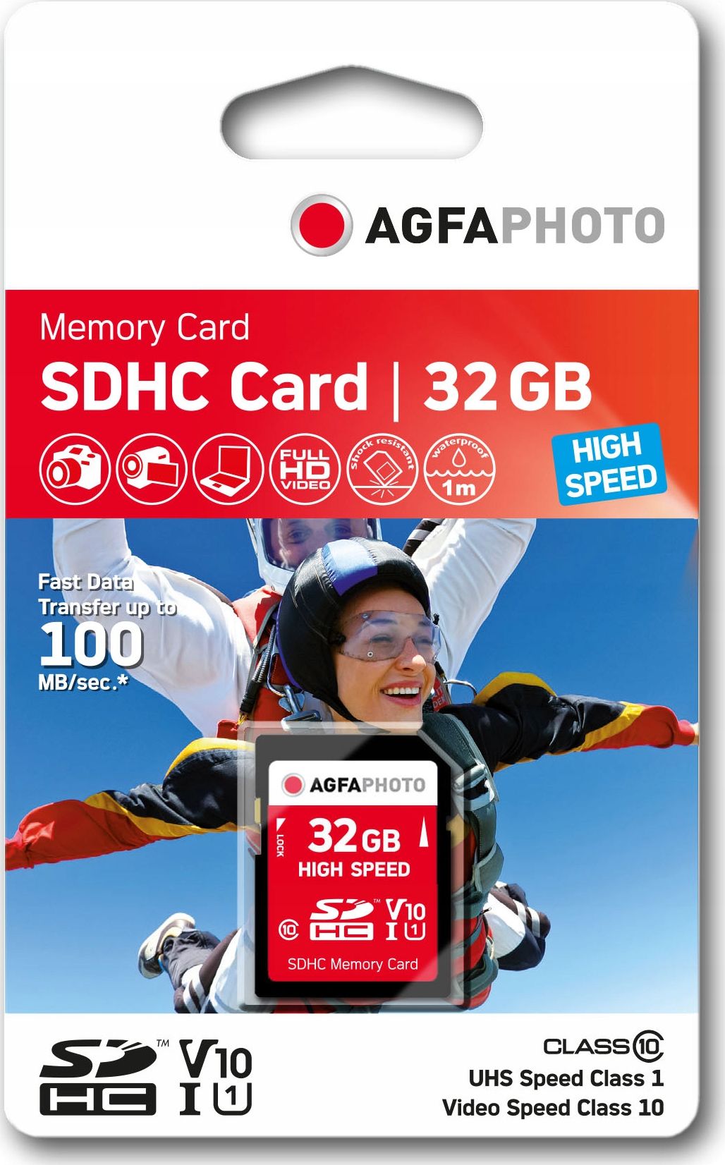 Karta AgfaPhoto Agfa SD SDHC 32 GB Class 10 UHS-I/U1 V10 (SB6035) SB6035 (4250255101731) atmiņas karte