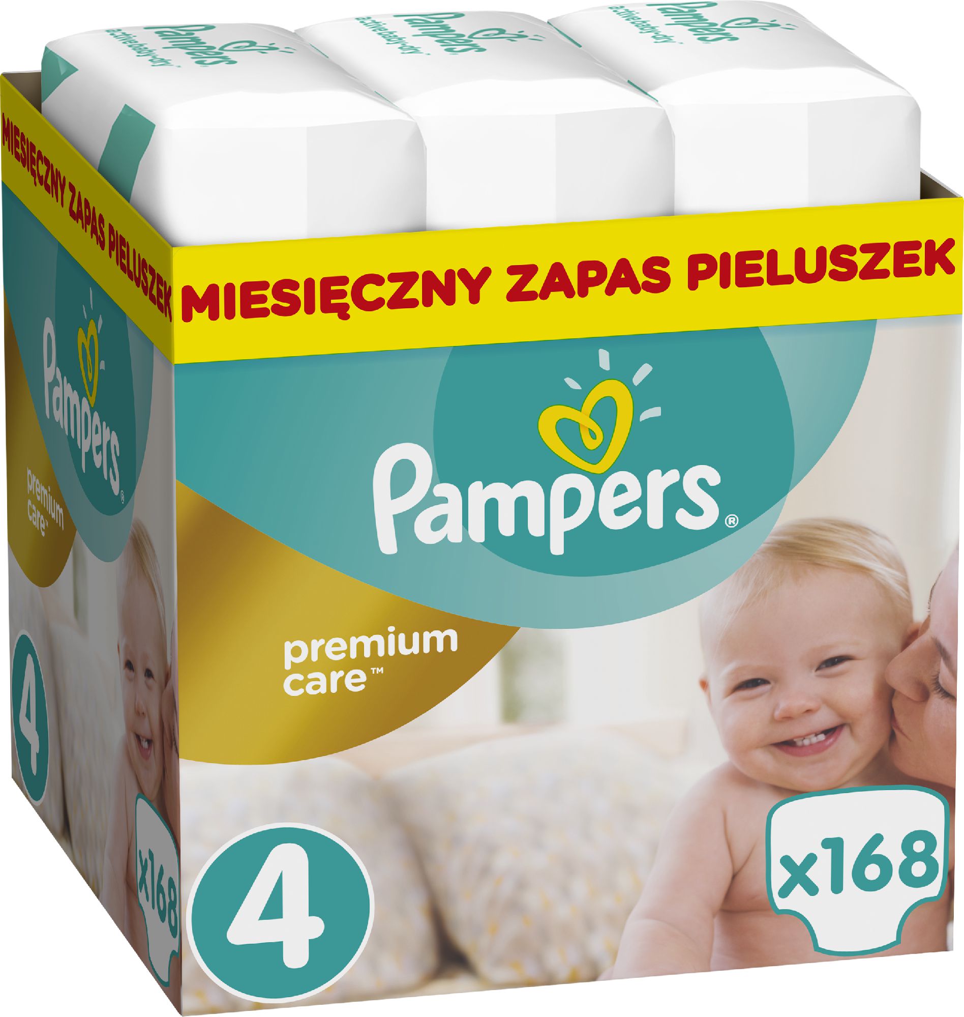 Pieluszki Pampers Premium Care 4, 8-14 kg, 168 szt. 977206 (08001090379511)