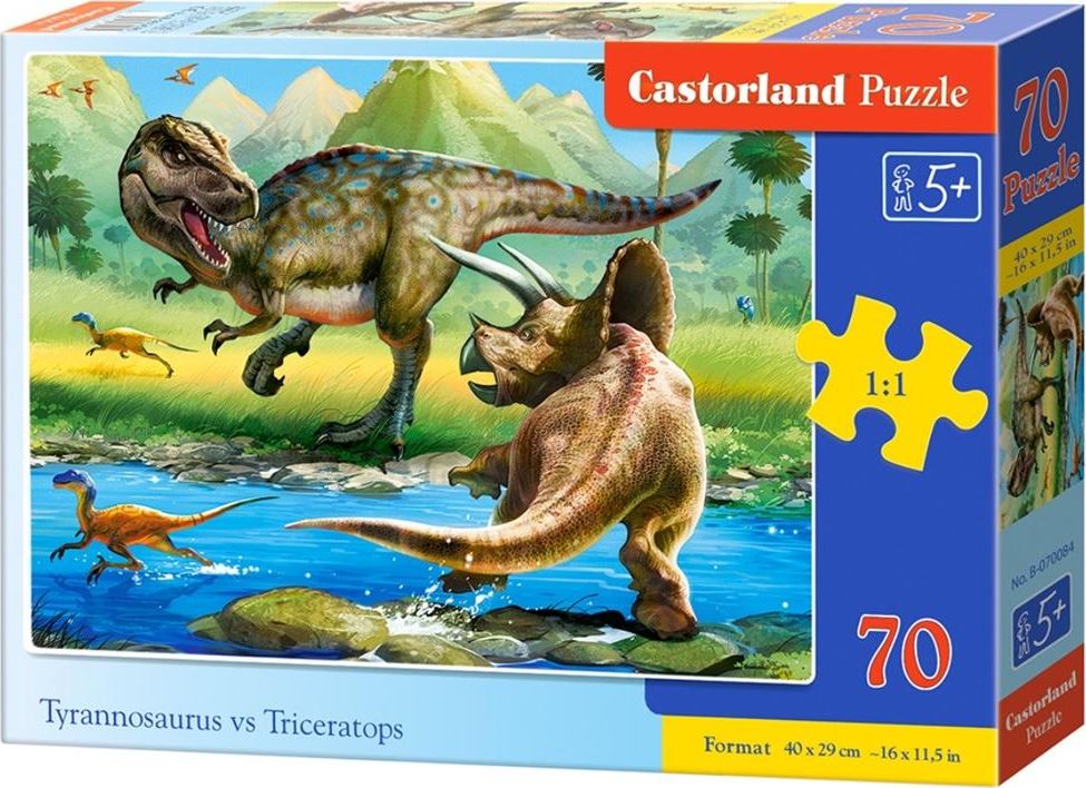 Castorland Puzzle 70 Tyrannosaurus vs Triceratops CASTOR 342926 (5904438070084) puzle, puzzle