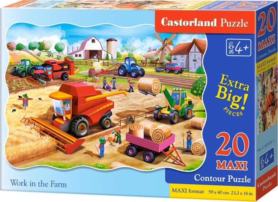 Castorland Puzzle 20 max - Work on the Farm CASTOR 342923 (5904438002436) puzle, puzzle