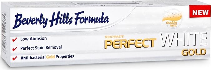 Beverly Hills Formula Perfect White Gold toothpaste 100ml mutes higiēnai