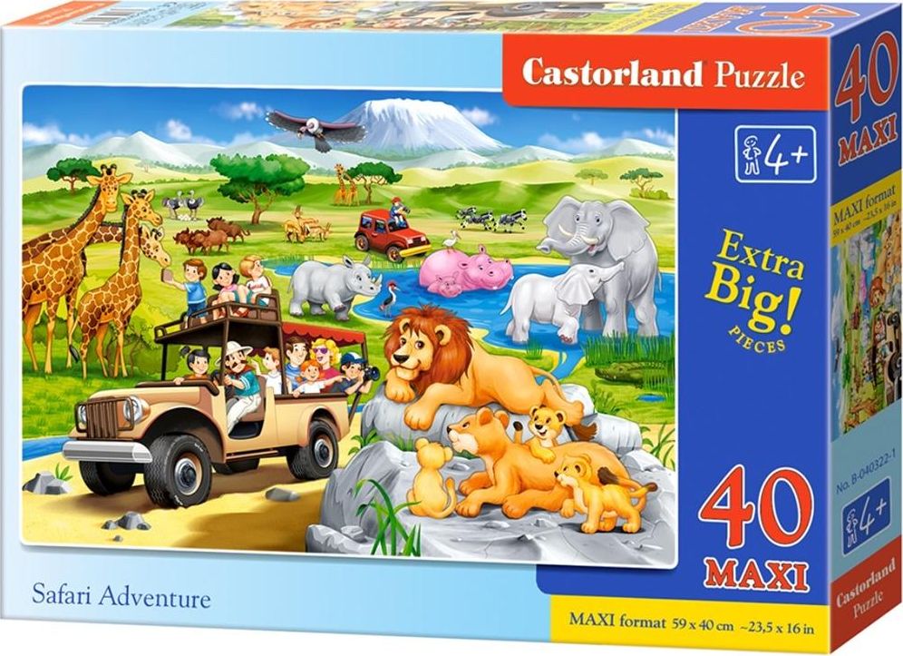 Castorland Puzzle 40 maxi - Safari Adventure puzle, puzzle