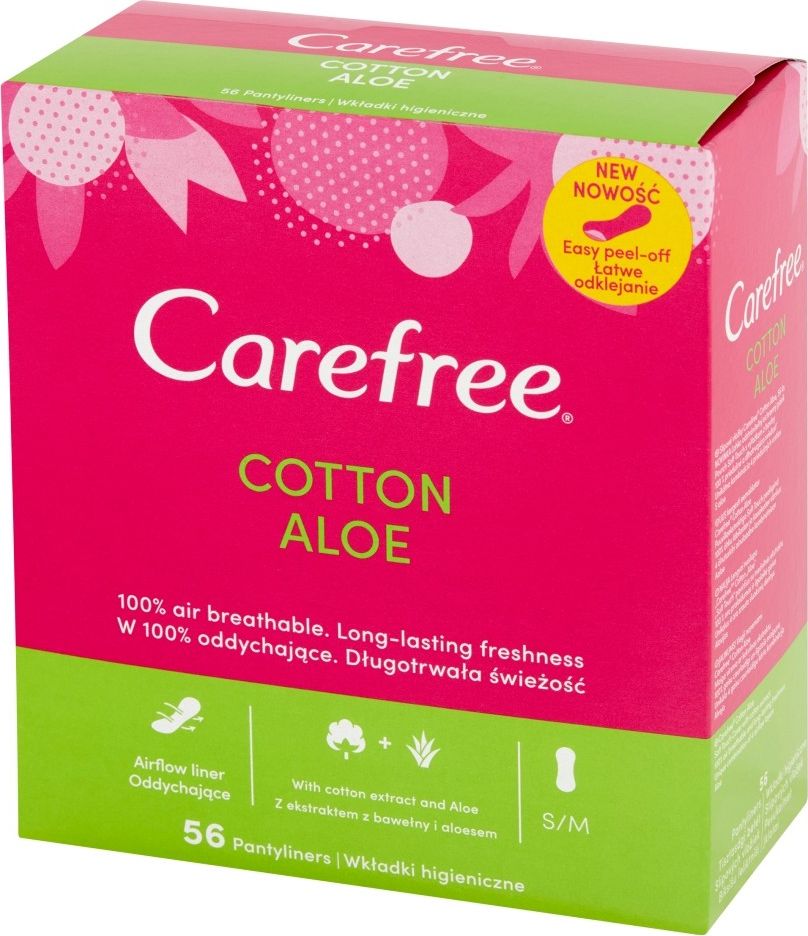 Carefree Carefree Cotton Aloe Wkladki higieniczne 1op.-56szt 516307 (3574661486307) kosmētika ķermenim