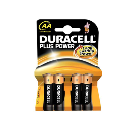 Duracell AA/LR6, Alkaline Plus Power MN1500, 4 pc(s) Baterija