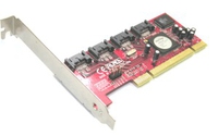 Lycom PCI Raid5 SATA II-3Gbps 4P, LP 4 Internal Low Profile karte