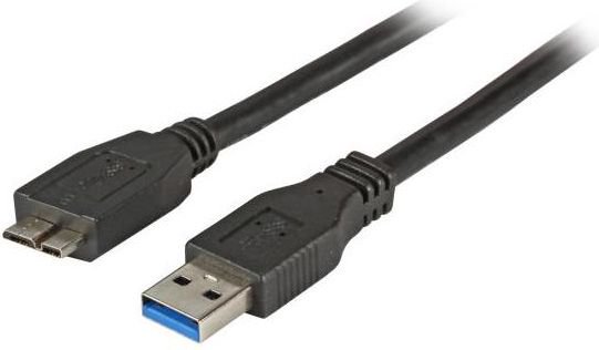 EFB USB3.0 Anschlusskabel A-Micro-B,St-St,1m,schwarz,Classic USB kabelis