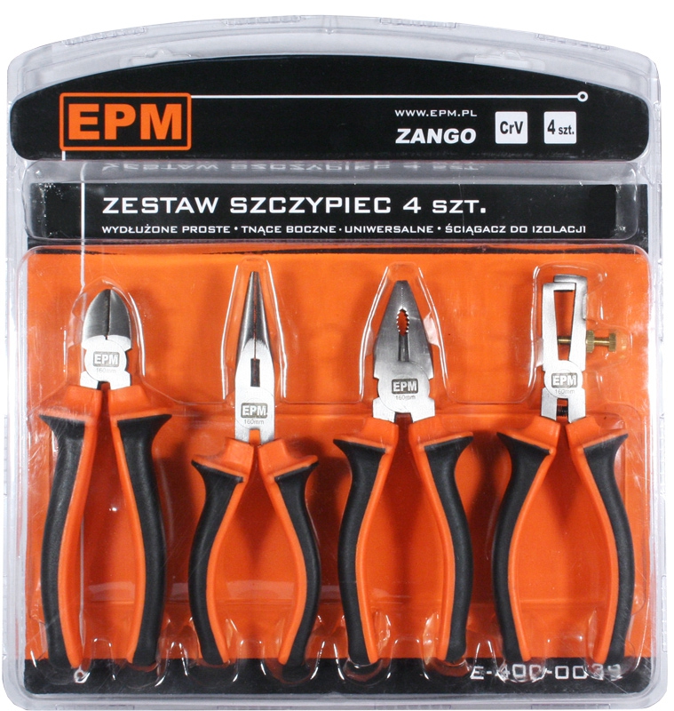 EPM Zestaw szczypiec Zango 4 szt. 160mm CRV (E-400-0039) E-400-0039 (5908235744070)
