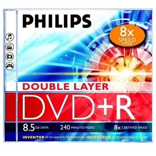 PHILIPS DVD+R DL 8.5GB JEWEL CASE matricas