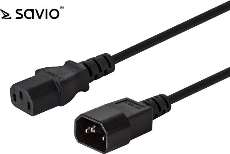 Savio CL-99 power cable Black 1.2 m C14 coupler C13 coupler kabelis datoram