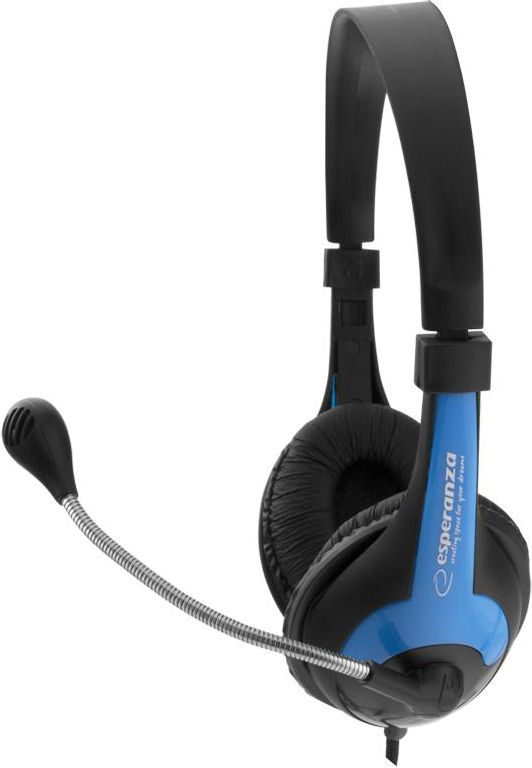 Headset ar mikrofonu Esperanza EH158B blue (5901299908709) austiņas