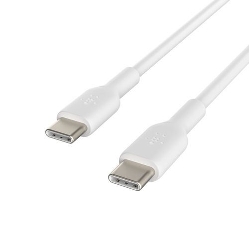 Belkin USB-C/USB-C Cable 1m PVC, white          CAB003bt1MWH kabelis, vads