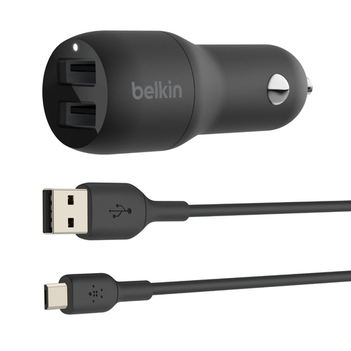 Belkin USB-A Car Charger 24W 1m Micro-USB Cable CCE002bt1MBK