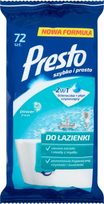 Presto Chusteczki presto nasaczone do lazienki 72/p CH1043 (5900095011460) Sadzīves ķīmija