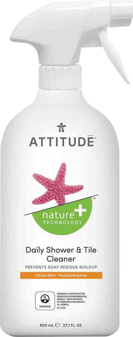 Attitude Attitude, plyn do czyszczenia prysznica, skorka cytrynowa, 800 ml (ATT03800) ATT03800 (626232403800) Sadzīves ķīmija