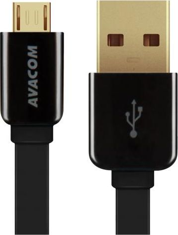 AVACOM MIC-40K USB CABLE - MICRO USB, 40CM, BLACK kabelis, vads