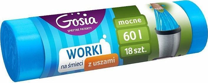 Politan Gosia Worki Na Smieci Uszy 60l A18 Czarne 6179 GOS000305 (5904771006313) atkritumu tvertne