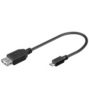 Kabel USB Goobay Adapter USB for podlaczenia pendrive for tabletu lub smartfona z microUSB (95194) USB kabelis