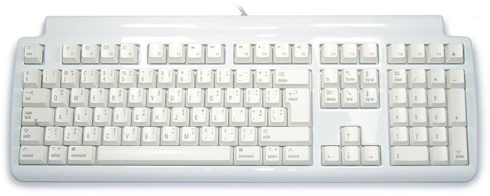 Mac Tactile Pro mechanical keyboard (hub, 3xUSB) White klaviatūra