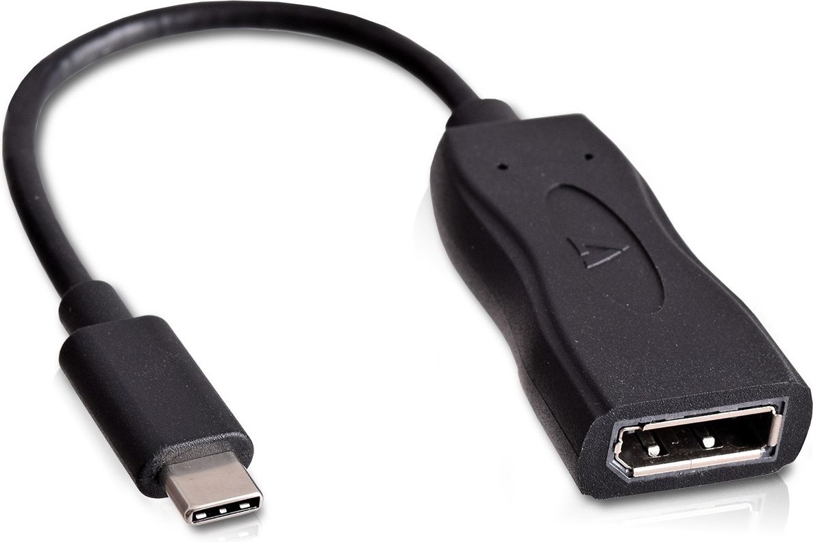 Kabel USB V7 USB C/USB A, Czarny (V7UCDP-BLK-1E) USB kabelis