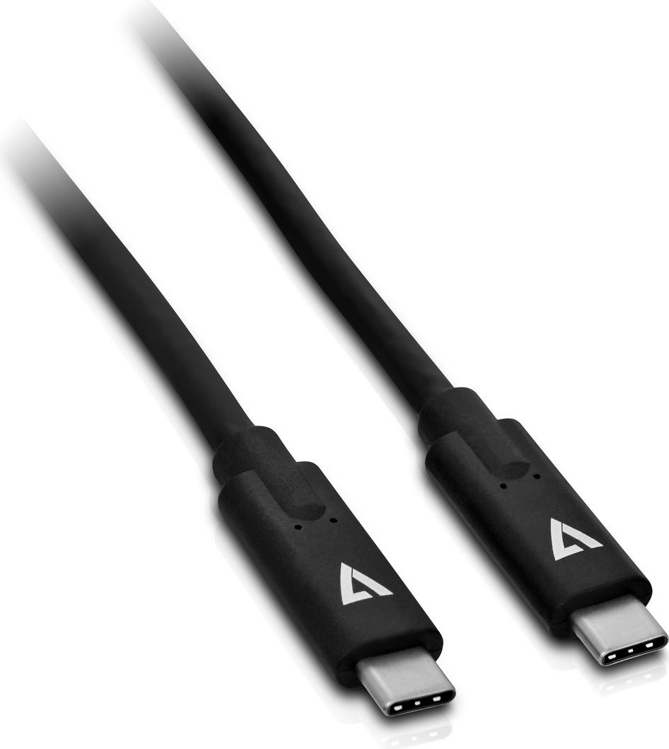 Kabel USB V7 USB-C - USB-C 2m Czarny (V7UCC-2M-BLK-1E) USB kabelis