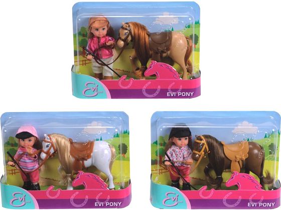 Simba EVI Pony Lalka z Koniem - 105737464 bērnu rotaļlieta