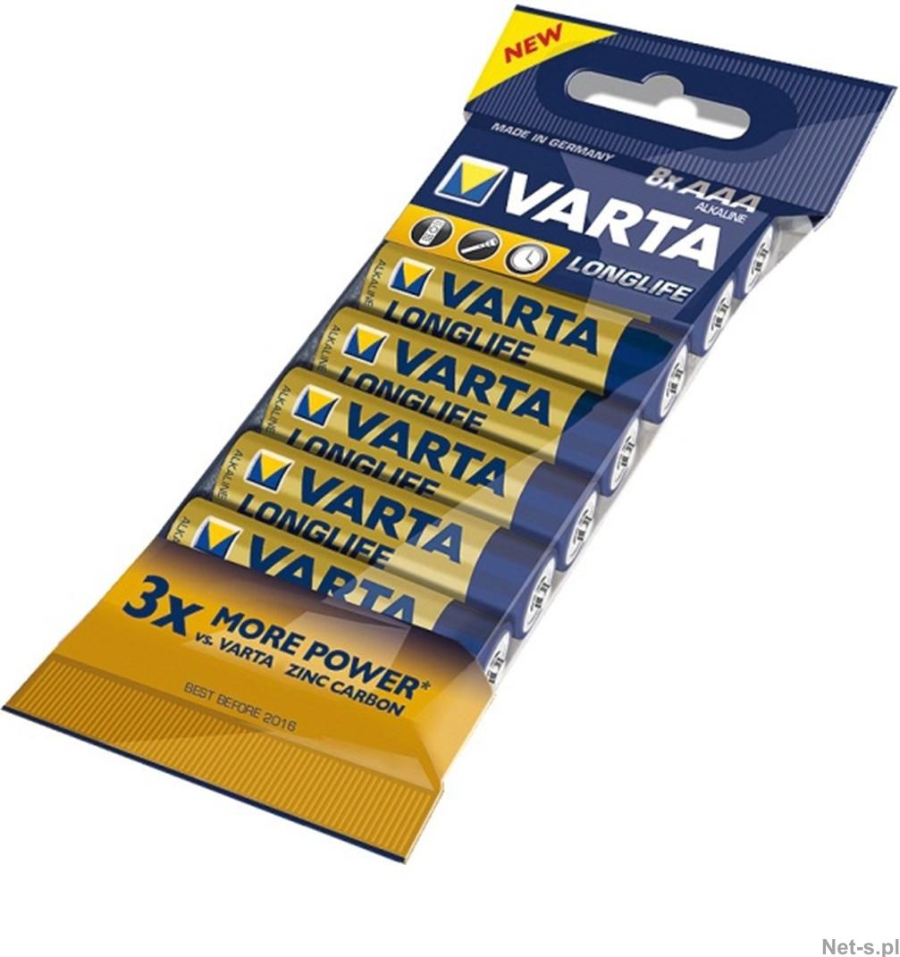 1x8 Varta Longlife AAA LR 3 Bulk Pack Baterija