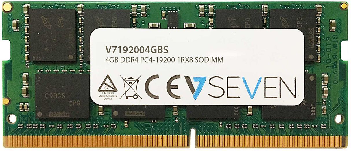 Atmiņa do laptopa V7 DDR4 SODIMM 4GB 2400MHz CL17 (V7192004GBS) operatīvā atmiņa