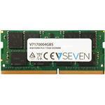 Laptop memory V7 SODIMM, DDR4, 4 GB, 2133 MHz, CL15 (V7170004GBS) operatīvā atmiņa