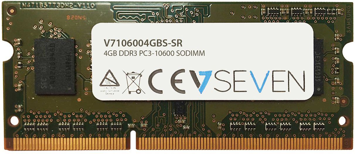 Atmiņa do laptopa V7 DDR3 SODIMM 4GB 1333MHz CL9 (V7106004GBS-SR) operatīvā atmiņa