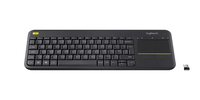 Logitech K400 Plus Keyboard, Wireless Touch, Black Keyboard wireless (FR-izkārtojums) klaviatūra