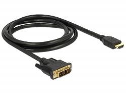 DELOCK 85583 1.5m /s1x DVI (18+1) 1x HDMI-A (19-pin) kabelis, vads
