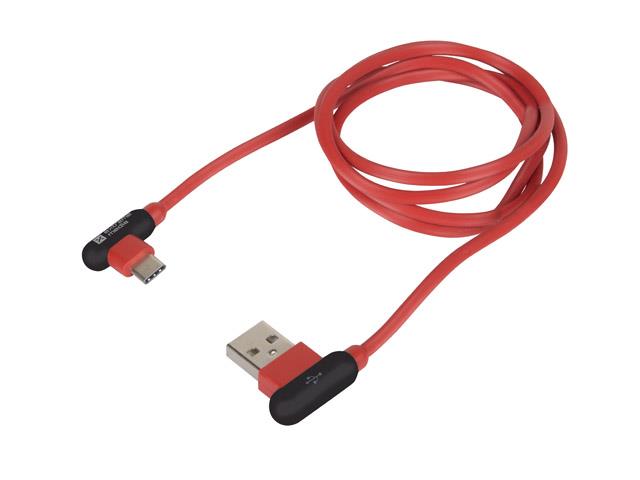 Cable USB CM - AM Extreme Media 1m angled left/right red USB kabelis