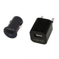 LogiLink USB Travel Charger Combo KIT iekārtas lādētājs